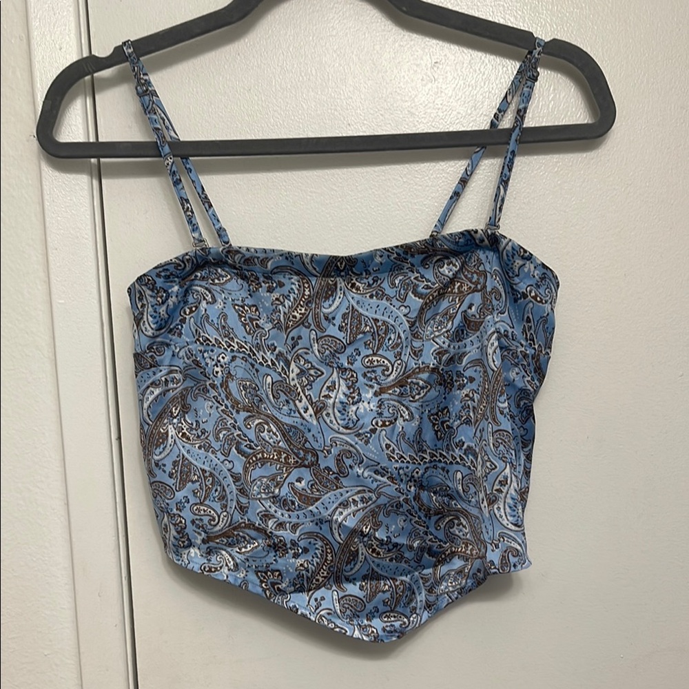 Blue Paisley Women's Top